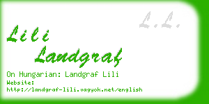 lili landgraf business card